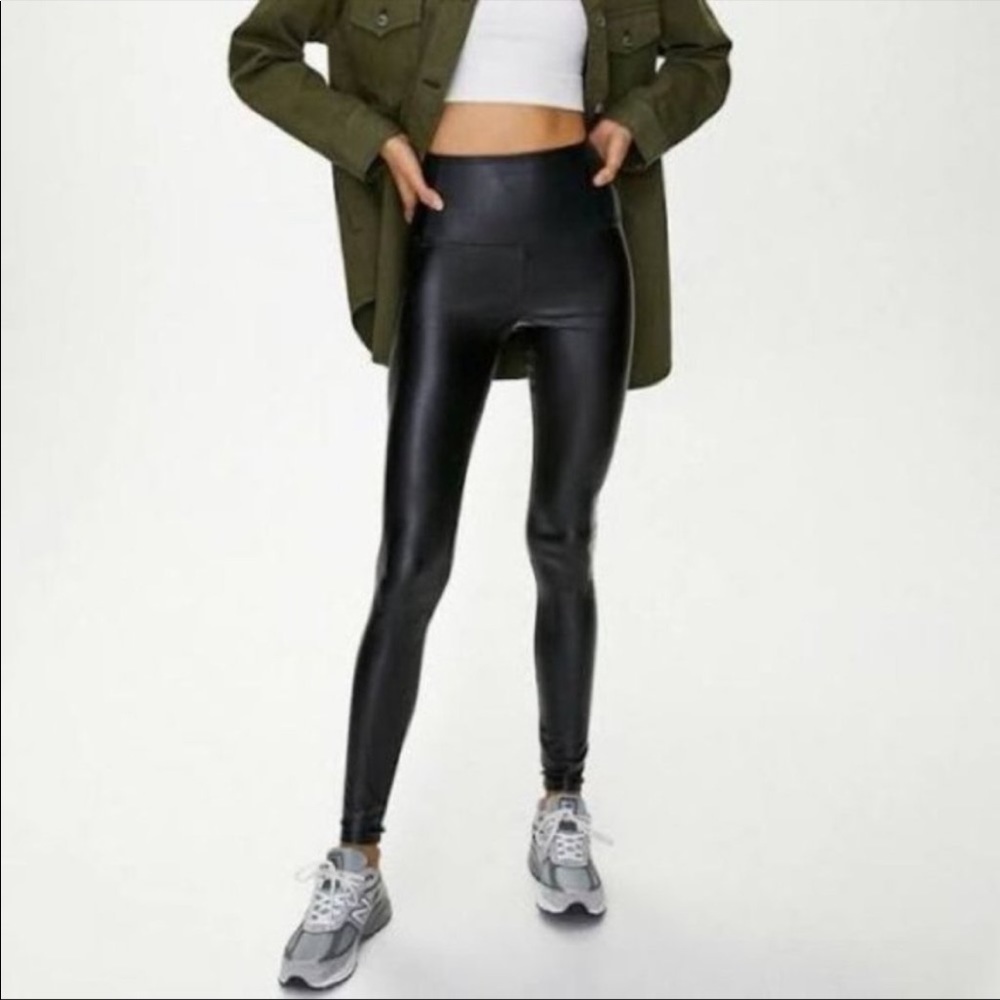Aritzia Daria Pant: faux leather leggings